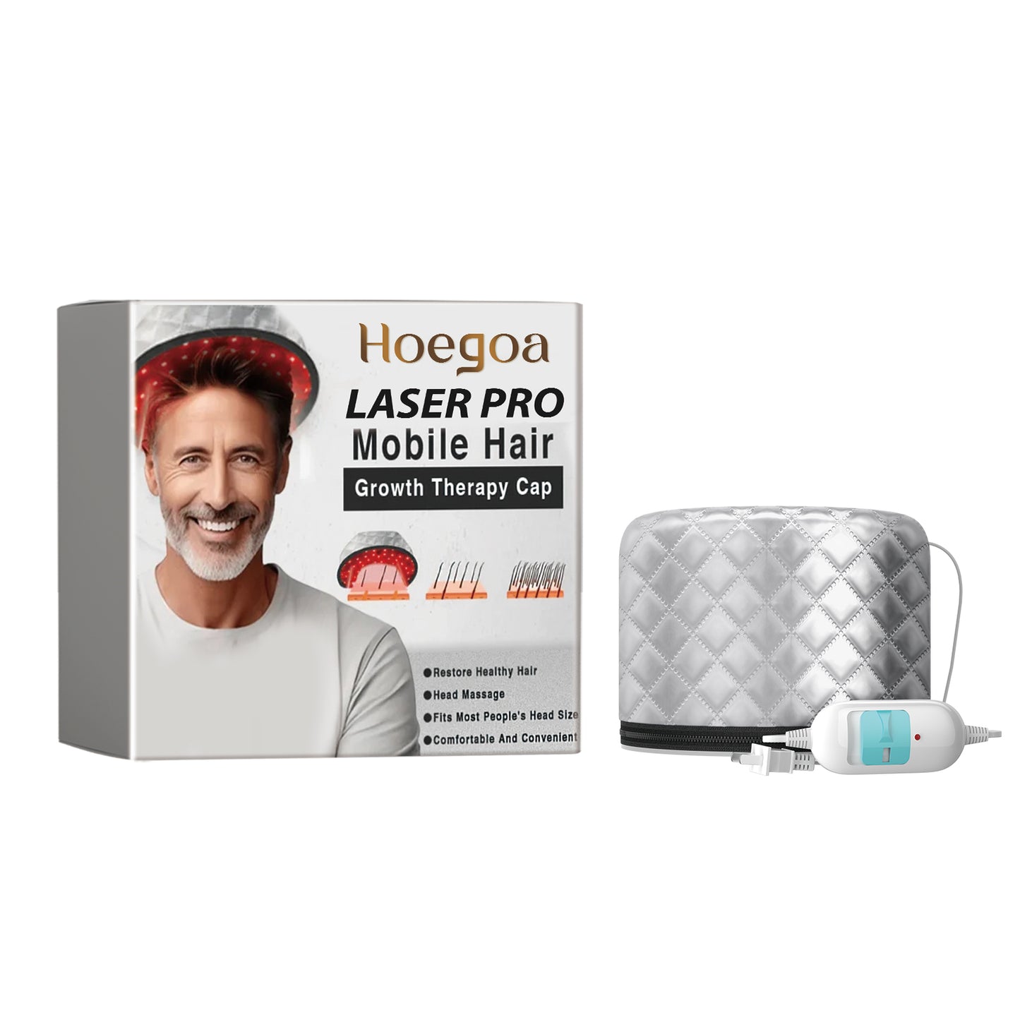 Moving Hair Growth Treatment, Repair Frizzy, Smooth And Dense Hair Scalp Care Heating Massage Cap
